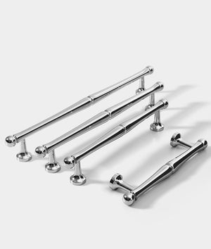 Solid Brass Cabinet Cup Pulls - Silver Finish Decorative Hardware - #7 - 24mm / 1pc