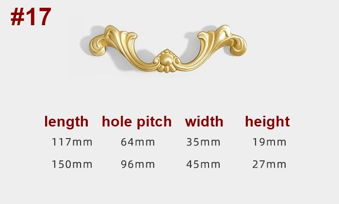 Brushed Solid Brass Handles Knobs Cupboard Kitchen Cup Drawer Bin Pulls Cabinet Door Furniture Decor Hardware Wholesale Bulk