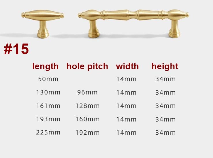 Brushed Solid Brass Handles Knobs Cupboard Kitchen Cup Drawer Bin Pulls Cabinet Door Furniture Decor Hardware Wholesale Bulk