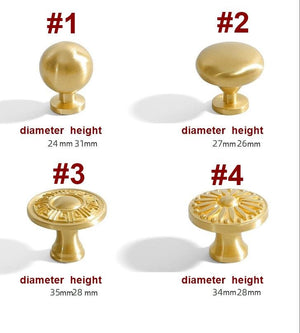 Solid Brass Cabinet Cup Pulls - Furniture for Cabinets & Drawers - #2 / 1pc