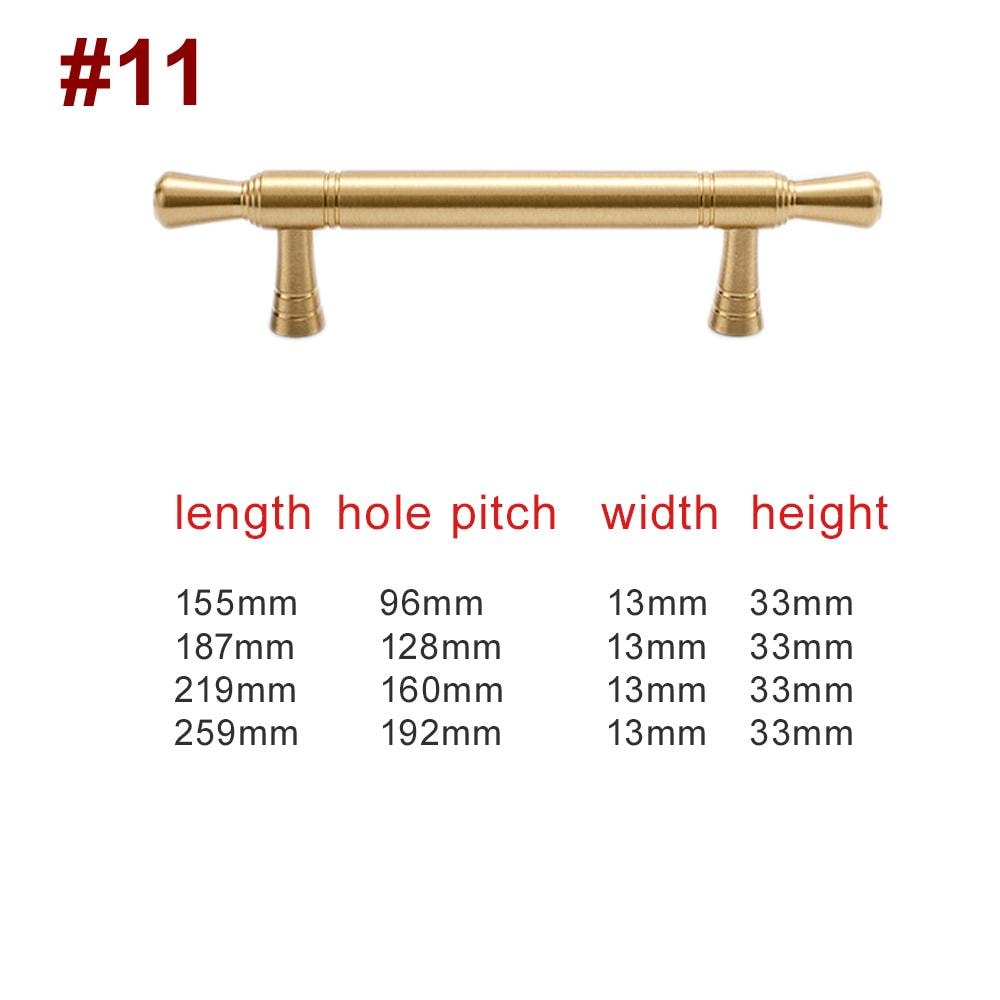 Brushed Solid Brass Handles Knobs Cupboard Kitchen Cup Drawer Bin Pulls Cabinet Door Furniture Decor Hardware Wholesale Bulk