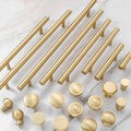 Brushed Solid Brass Handles Knobs Cupboard Kitchen Cup Drawer Bin Pulls Cabinet Door Furniture Decor Hardware Wholesale Bulk