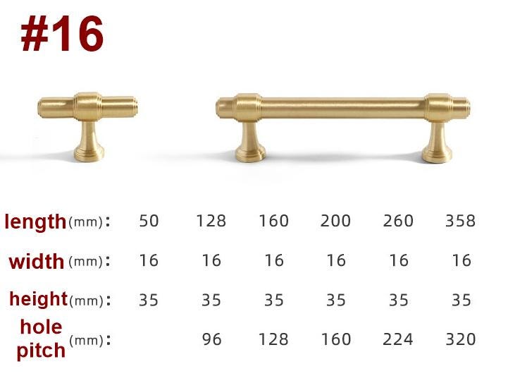 Solid Brass Cabinet Cup Pulls - Furniture for Cabinets & Drawers - #4 - 32mm / 1pc