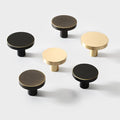 Solid Brass Round Cabinet Pulls & Knobs - Black Finish for Cabinets - Brass 27mm / 1pc