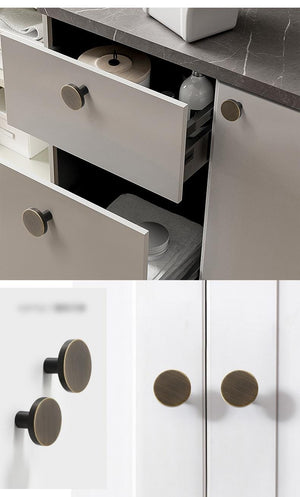 Solid Brass Round Cabinet Pulls & Knobs - Black Finish for Cabinets - view 9
