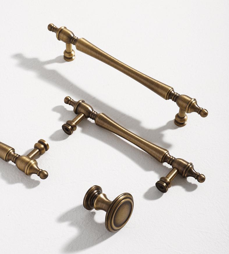 Solid Brass Round Cabinet Pulls & Knobs - Antique Bronze Finish - view 10