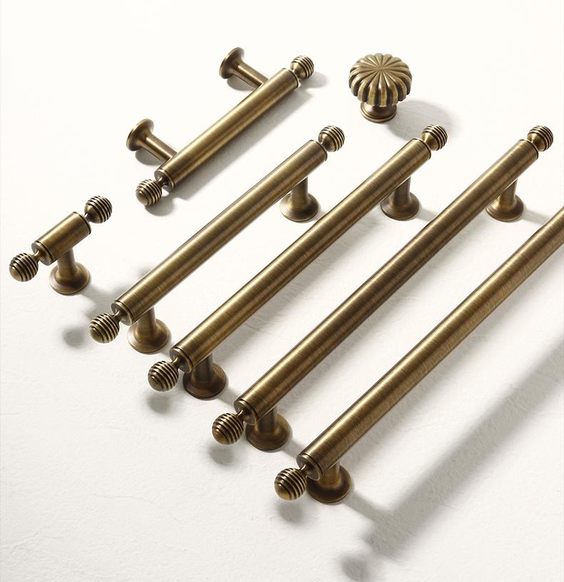 Aged Brass Drawer Pull Knob Handle Antique Bronze Hardware For Unique Handmade Furniture Vintage Home Kitchen Bathroom Cabinet Dresser Decor