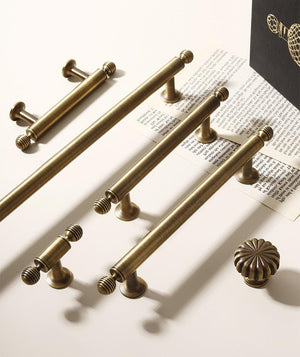 Solid Brass Round Cabinet Pulls & Knobs - Antique Bronze Finish - view 10