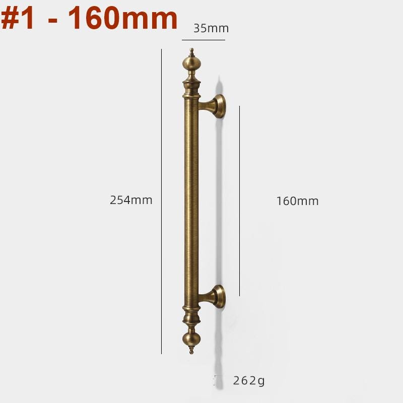 Solid Brass Round Cabinet Pulls & Knobs - Antique Bronze Finish - view 6