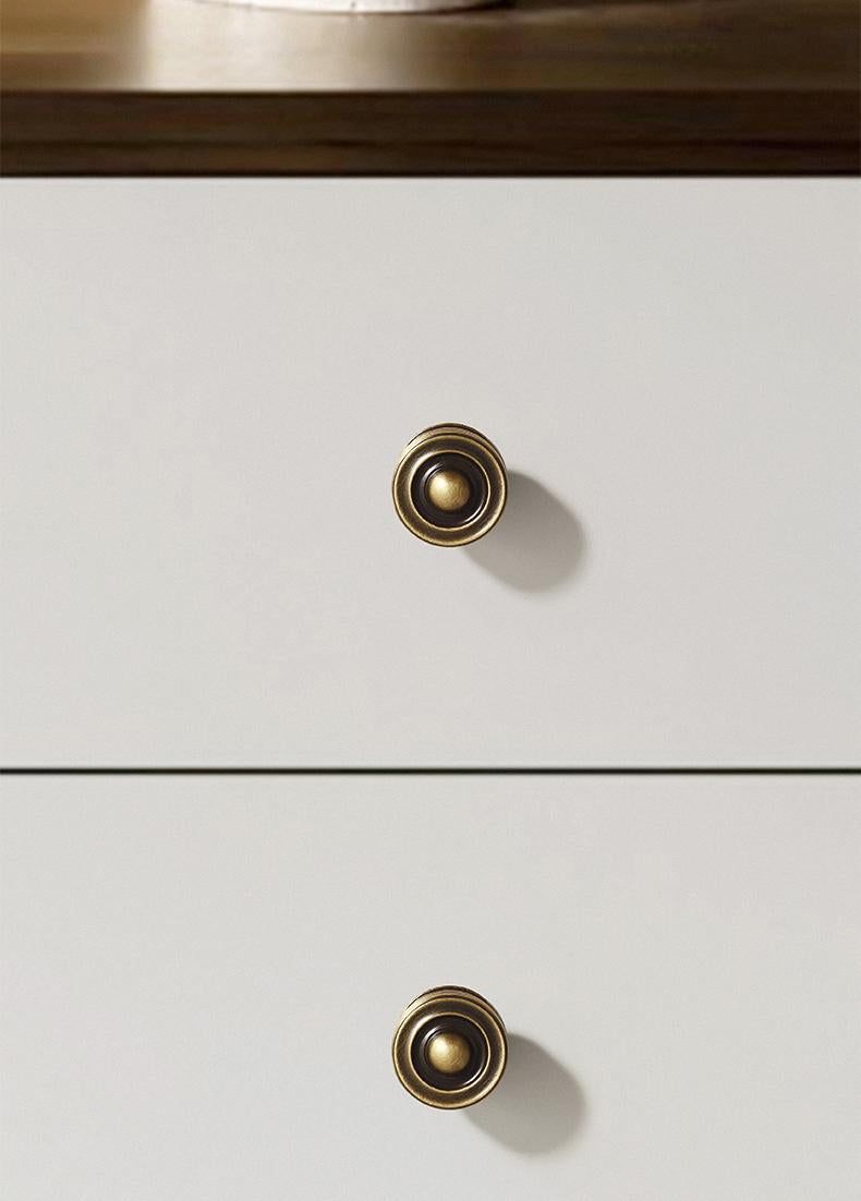 Solid Brass Round Cabinet Pulls & Knobs - Antique Bronze Finish - view 8