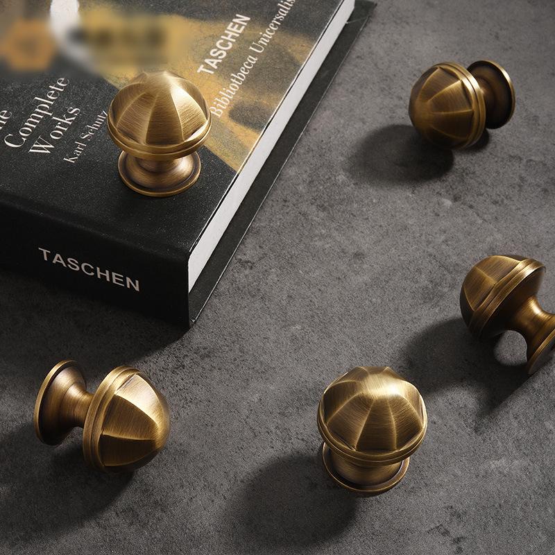 Aged Solid Brass Mushroom Drawer Knob 1 1/4" Antique Bronze Hardware For Unique Handmade Vintage Home Kitchen Bathroom Cabinet Dresser Decor