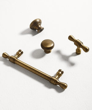 Solid Brass Round Cabinet Pulls & Knobs - Antique Bronze Finish - view 10