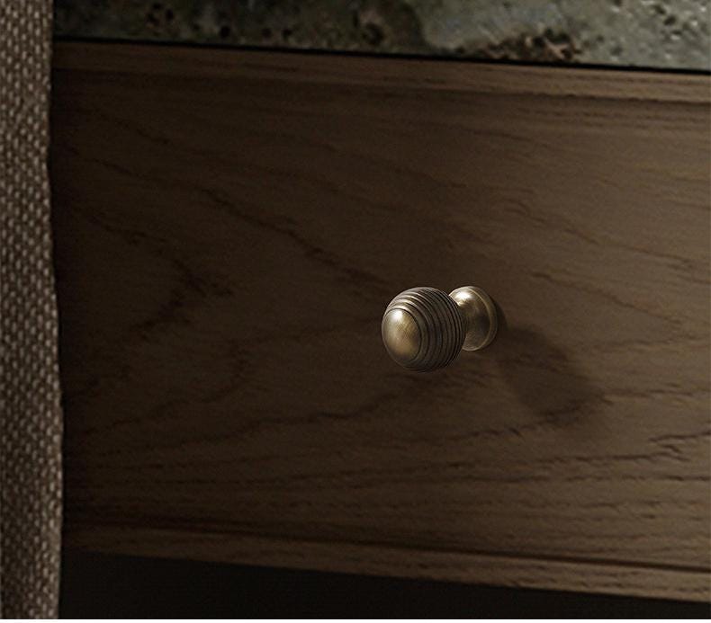 Solid Brass Round Cabinet Pulls & Knobs - Antique Bronze Finish - view 6