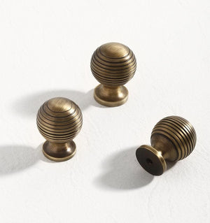 Solid Brass Round Cabinet Pulls & Knobs - Antique Bronze Finish - 25mm / 1pc