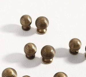 Solid Brass Round Cabinet Pulls & Knobs - Antique Bronze Finish - view 10