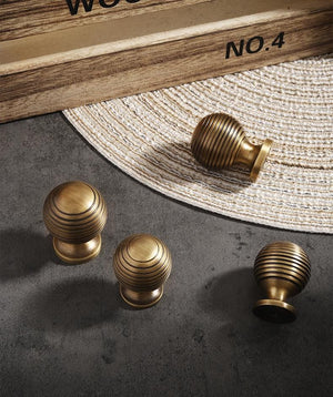 Solid Brass Round Cabinet Pulls & Knobs - Antique Bronze Finish - view 7