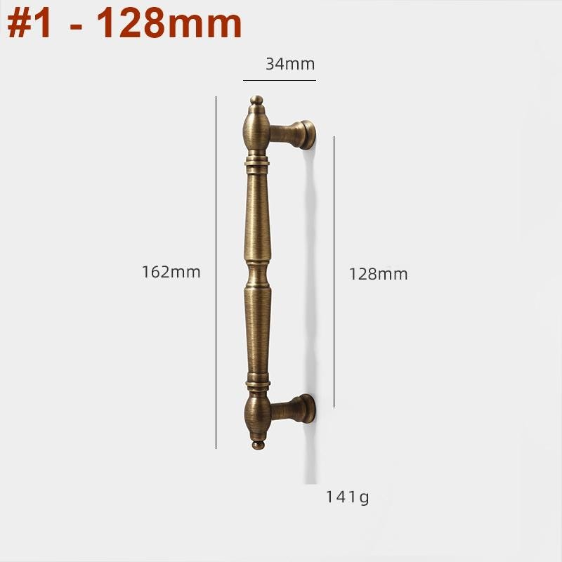 Solid Brass Round Cabinet Pulls & Knobs - Antique Bronze Finish - #1 - 160mm / 1pc