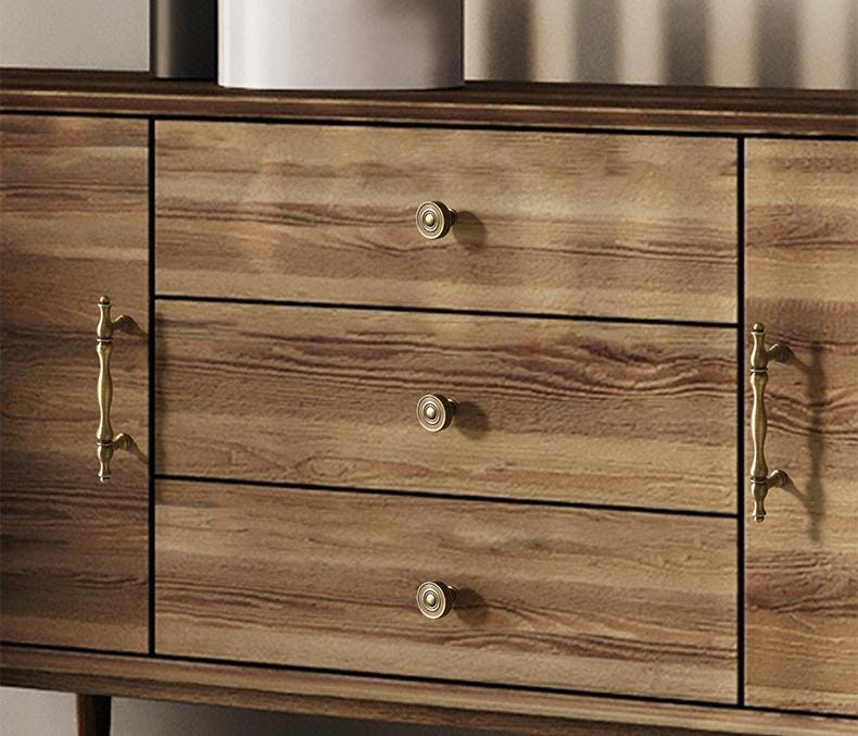 Solid Brass Round Cabinet Pulls & Knobs - Antique Bronze Finish - view 9