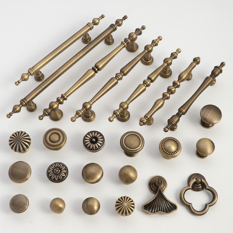 Solid Brass Cabinet Cup Pulls - Antique Bronze Finish for Cabinets - #5 - 24mm / 1pc