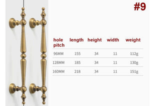 Solid Brass Round Cabinet Pulls & Knobs - Antique Bronze Finish - #2 / 1pc