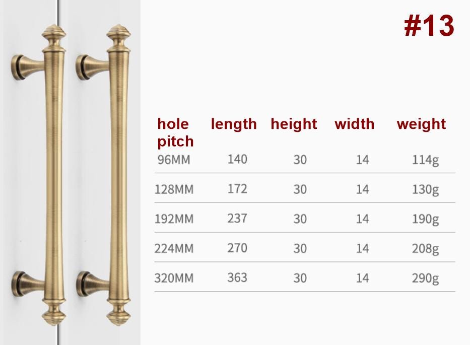 Solid Brass Round Cabinet Pulls & Knobs - Antique Bronze Finish - #4 - 35mm / 1pc
