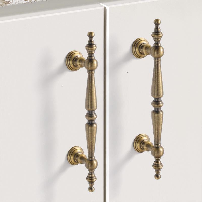 Solid Brass Round Cabinet Pulls & Knobs - Antique Bronze Finish - #5 - 28mm / 1pc