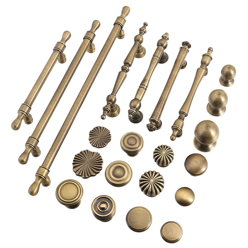 Aged Brass Drawer Pull Knob Handle Antique Bronze Hardware For Unique Handmade Furniture Vintage Home Kitchen Bathroom Cabinet Dresser Decor