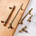 Solid Brass Vintage Cabinet Pulls & Knobs - Antique Bronze Finish - No.1 - 55mm / 1pc
