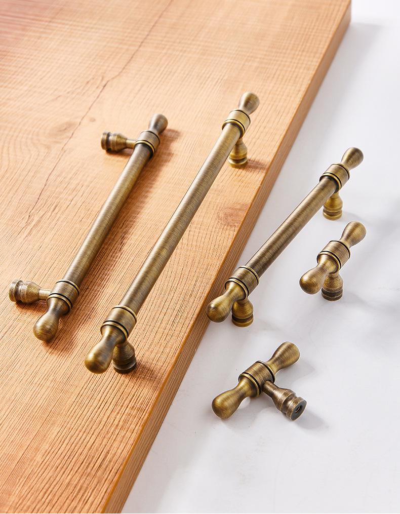 Aged Solid Brass Drawer Pull Handle Bronze Color 2 5 6 9 Inches 55 128 160 224 mm Kitchen Cabinet Door Furniture Decor Hardware Wholesale