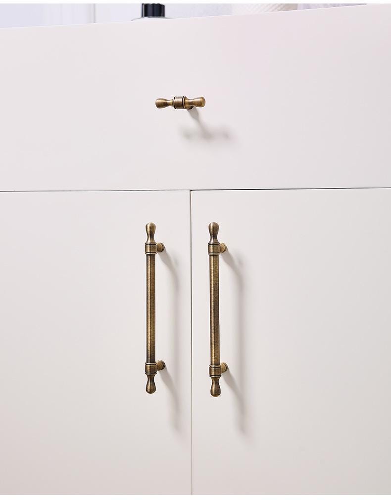 Solid Brass Vintage Cabinet Pulls & Knobs - Antique Bronze Finish - view 9
