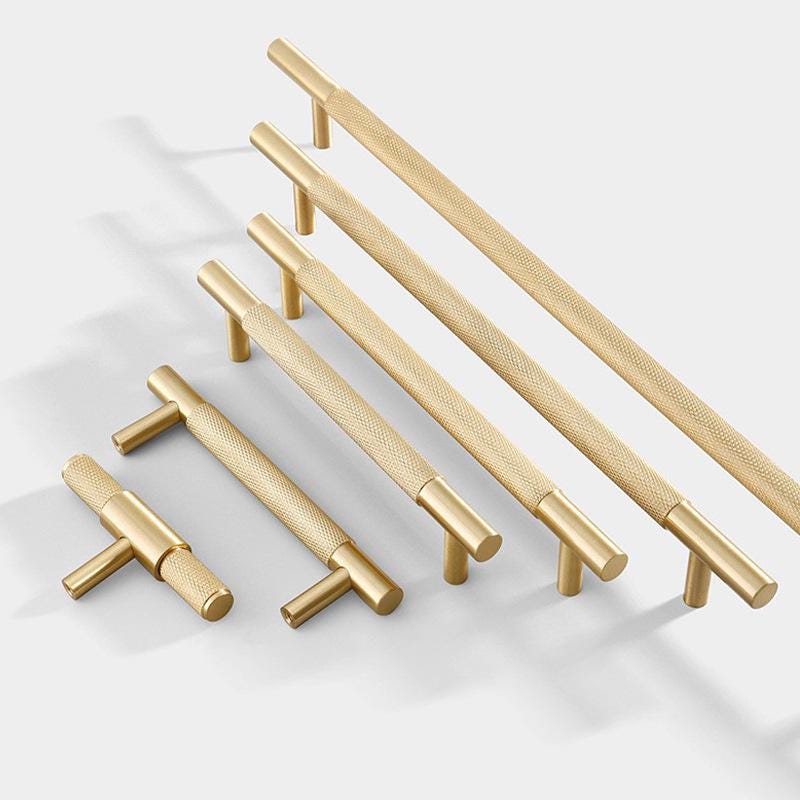 Mid Century Modern Drawer Pull Knob Handle Solid Brass MCM Handmade Home Furniture Improvement Kitchen Bathroom Cabinet Dresser Door Decor