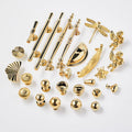 Gold Plated Art Deco Drawer Cup Bin Pulls Knob Handles Vintage Style Handmade Kitchen Bathroom Cabinet Beadroom Wardrobe Dresser Improvement