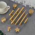 Solid Brass Floral Cabinet Pulls & Knobs - Matte Gold Finish - #1 / 1 pc
