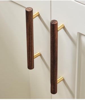 Solid Brass Wood Cabinet Pulls & Knobs - Mid-Century Hardware - #6 - 128mm / 1 pc