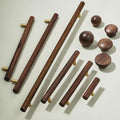 Solid Brass Wood Cabinet Pulls & Knobs - Mid-Century Hardware - #1 - 30mm / 1 pc
