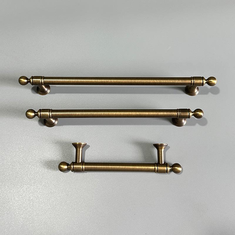 Vintage Antique Solid Brass Cabinet Pulls Classic Drawer Handles for Kitchen Bathroom Dresser Wardrobe Cupboard Furniture Decor Upgrade