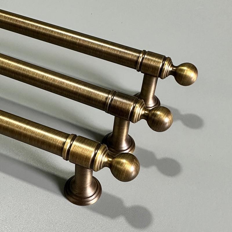 Vintage Antique Solid Brass Cabinet Pulls Classic Drawer Handles for Kitchen Bathroom Dresser Wardrobe Cupboard Furniture Decor Upgrade