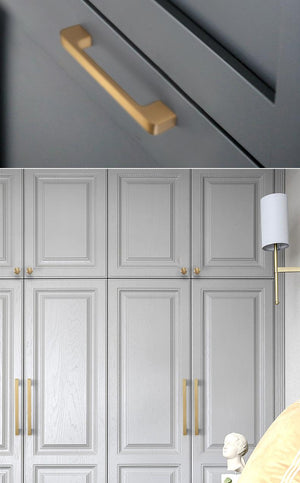 Solid Brass Cabinet Ring Pulls - Matte Gold Finish for Wardrobes - #8 / 1pc