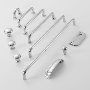 Solid Brass Cabinet Cup Pulls - Polished Silver Finish for Cabinets - #4 / 1pc