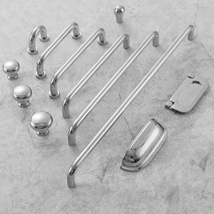 Solid Brass Cabinet Cup Pulls - Polished Silver Finish for Cabinets - #5 U-Shape / 1pc