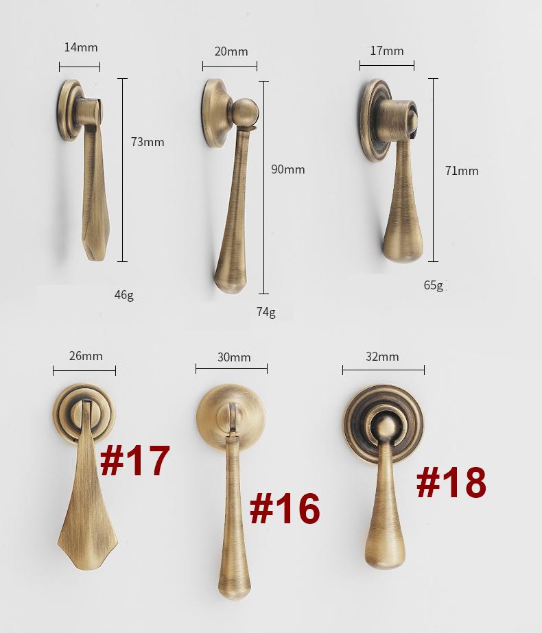 Solid Brass Floral Cabinet Pulls & Knobs - Art Deco Hardware - #5 / 1pc