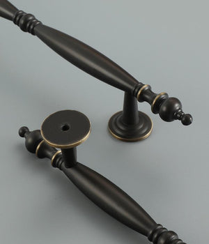 Solid Brass Cabinet Cup Pulls - Dark Bronze Finish for Wardrobes - #10 / 1pc