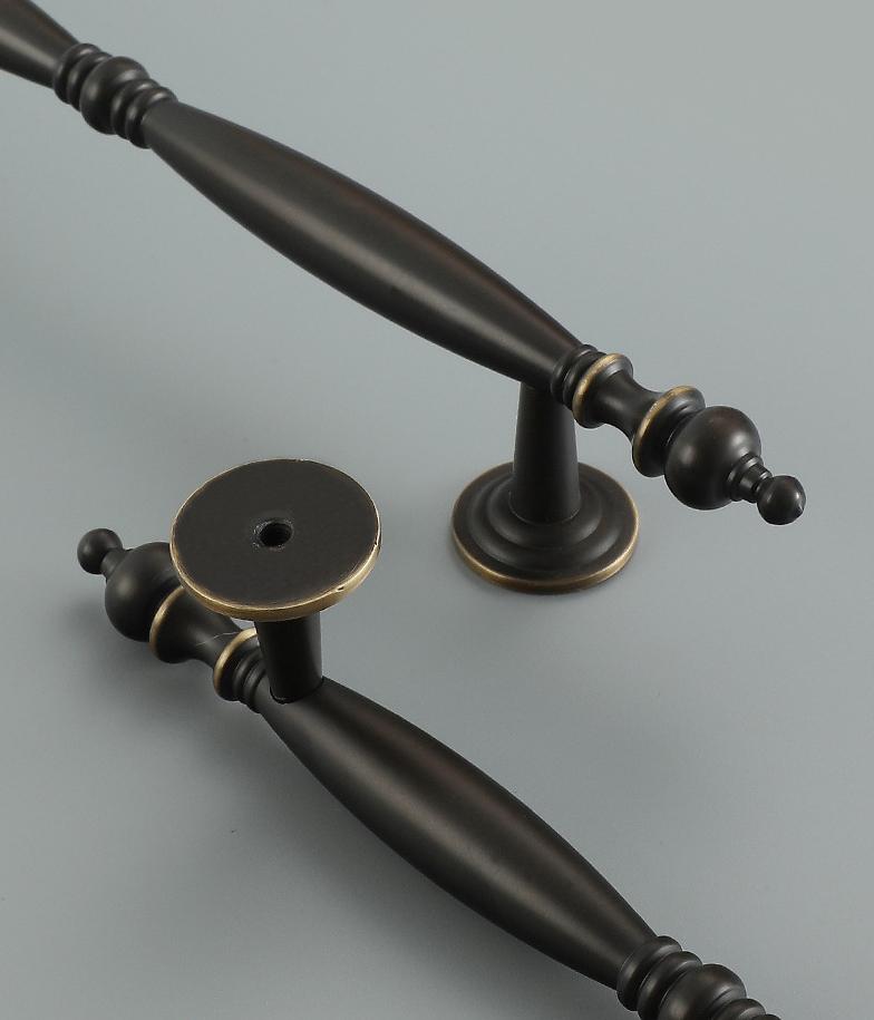 Solid Brass Cabinet Cup Pulls - Dark Bronze Finish for Wardrobes - #10 / 1pc