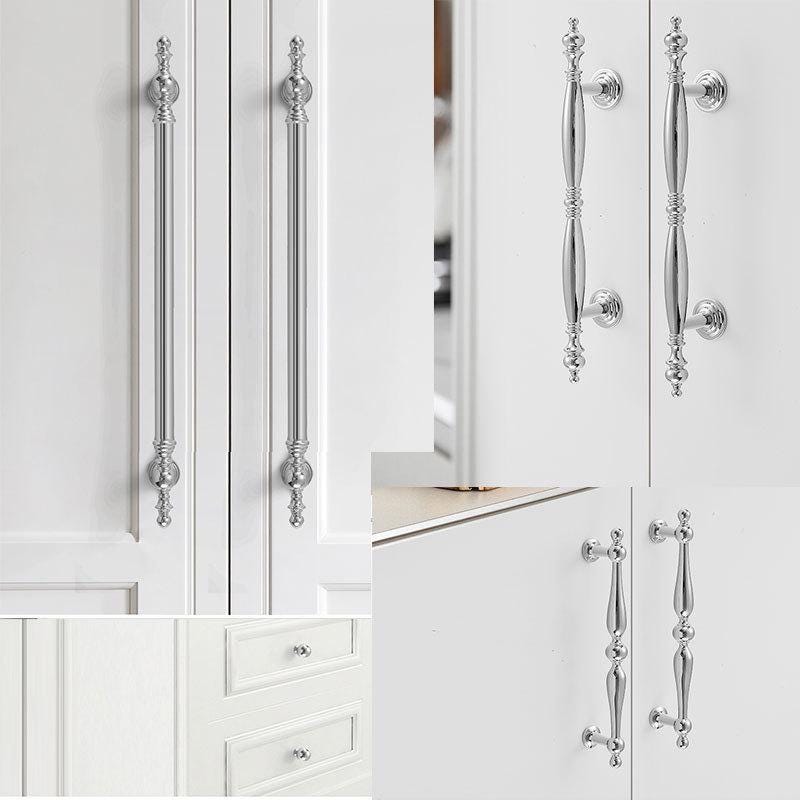 Elegant Vintage Chrome Solid Brass Cabinet Drawer Knobs Bin Cups Pulls Classic Furniture Handles Bathroom Kitchen Bedroom Dresser Wardrobe
