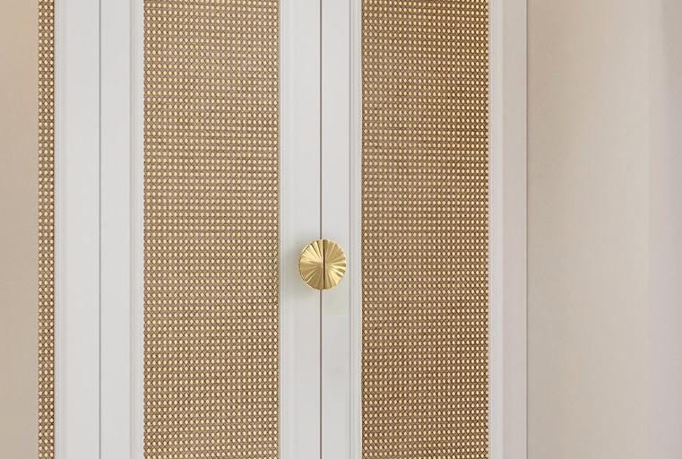 Solid Brass Geometric Cabinet Pulls & Knobs - Black Finish Hardware - Silver 30mm / 1pc