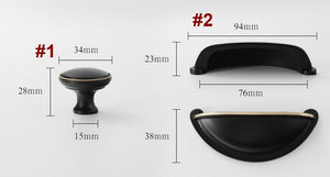Solid Brass Round Cabinet Cup Pulls - Brushed Gold Finish Hardware - #1 Coffee / 1pc