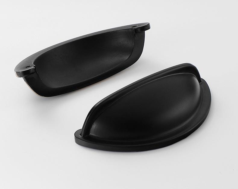 Solid Brass Round Cabinet Cup Pulls - Brushed Gold Finish Hardware - #2 Black Bronze / 1pc