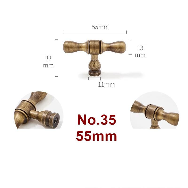 Solid Brass Vintage Cabinet Pulls & Knobs - Furniture Hardware - No.8 / 1 pc