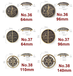 Solid Brass Vintage Cabinet Pulls & Knobs - Furniture Hardware - No.10 / 1 pc
