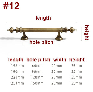 Solid Brass Cabinet Cup Pulls - Antique Bronze Finish for Cabinets - #4 / 1pc